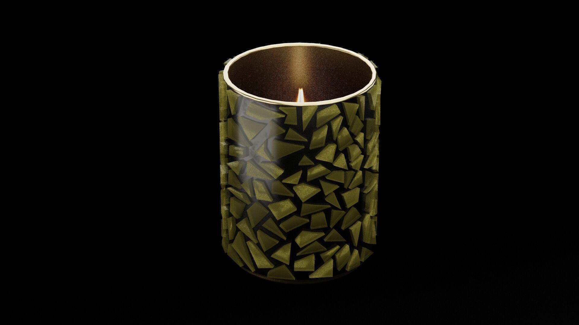 Candle Holder Low-poly 3D model_3