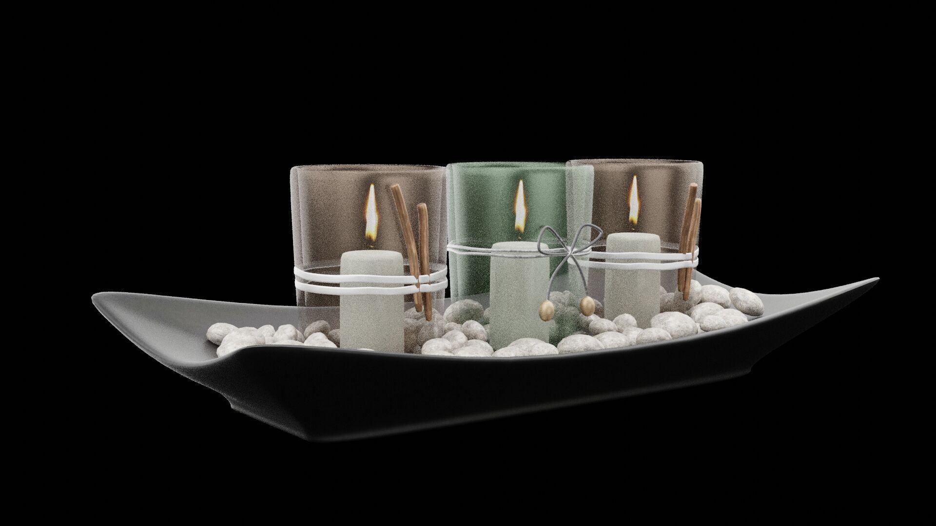 Candle Holder  Low-poly 3D model_5