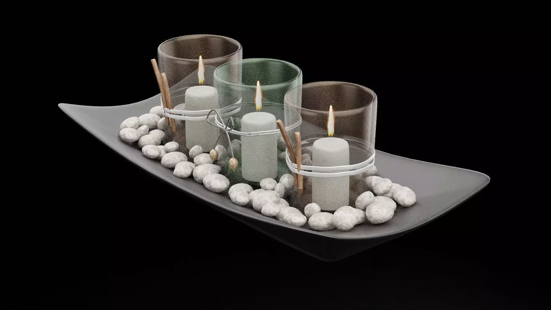 Candle Holder  Low-poly 3D model_0