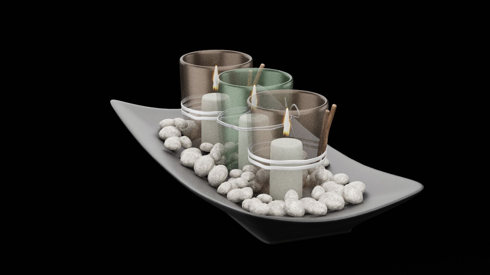 Candle Holder  Low-poly 3D model_4