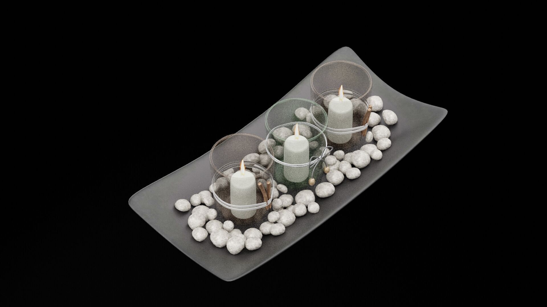 Candle Holder  Low-poly 3D model_2