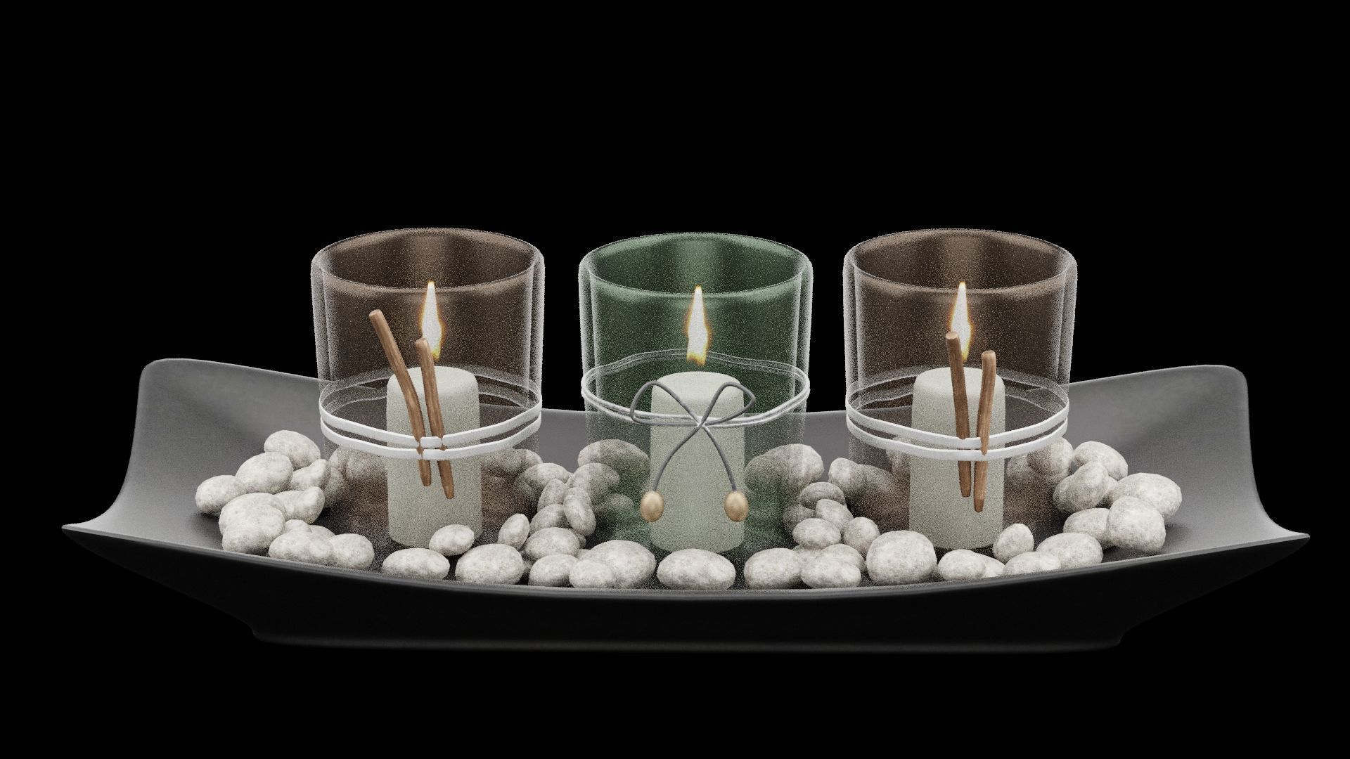 Candle Holder  Low-poly 3D model_1