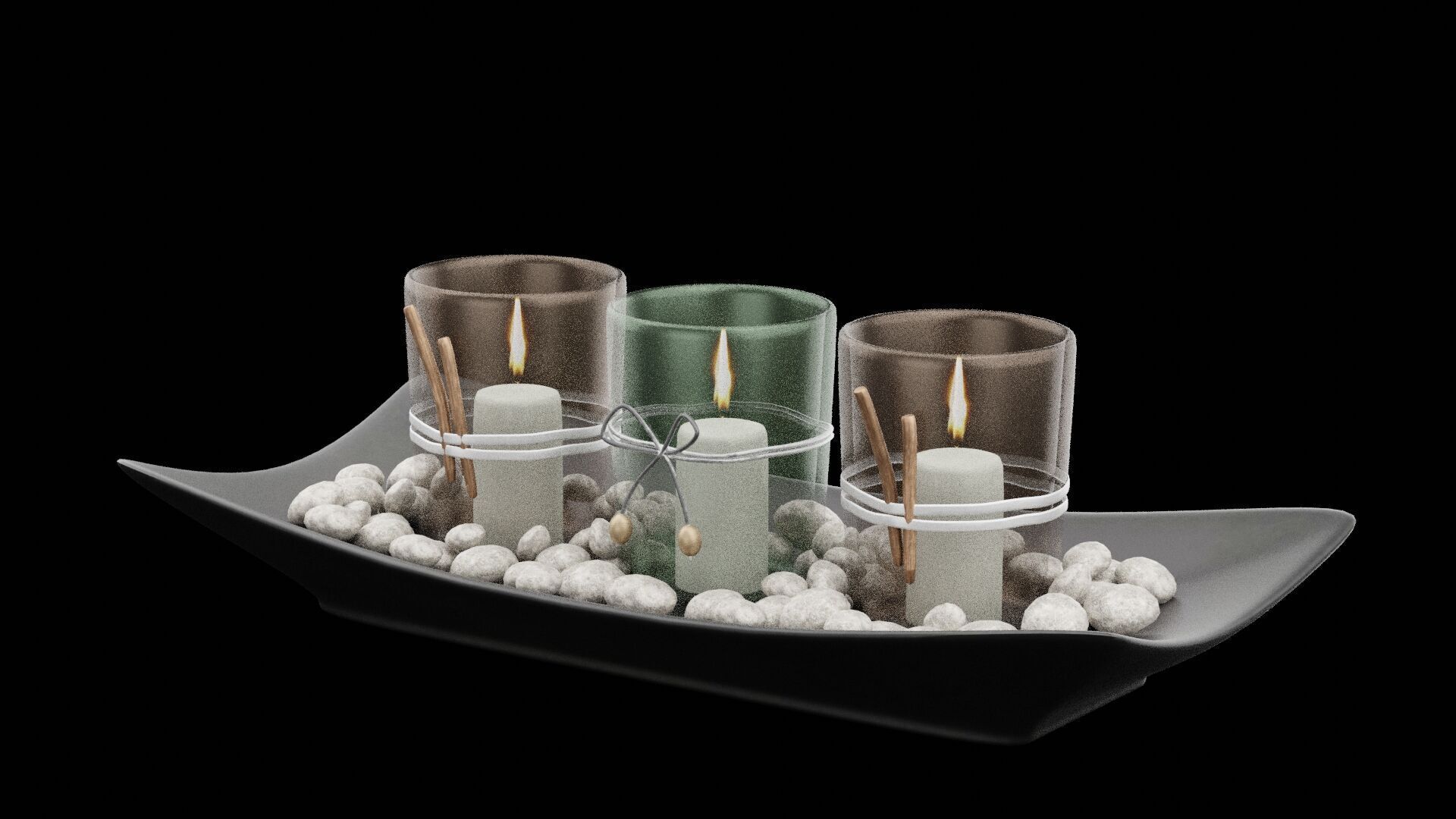 Candle Holder  Low-poly 3D model_3