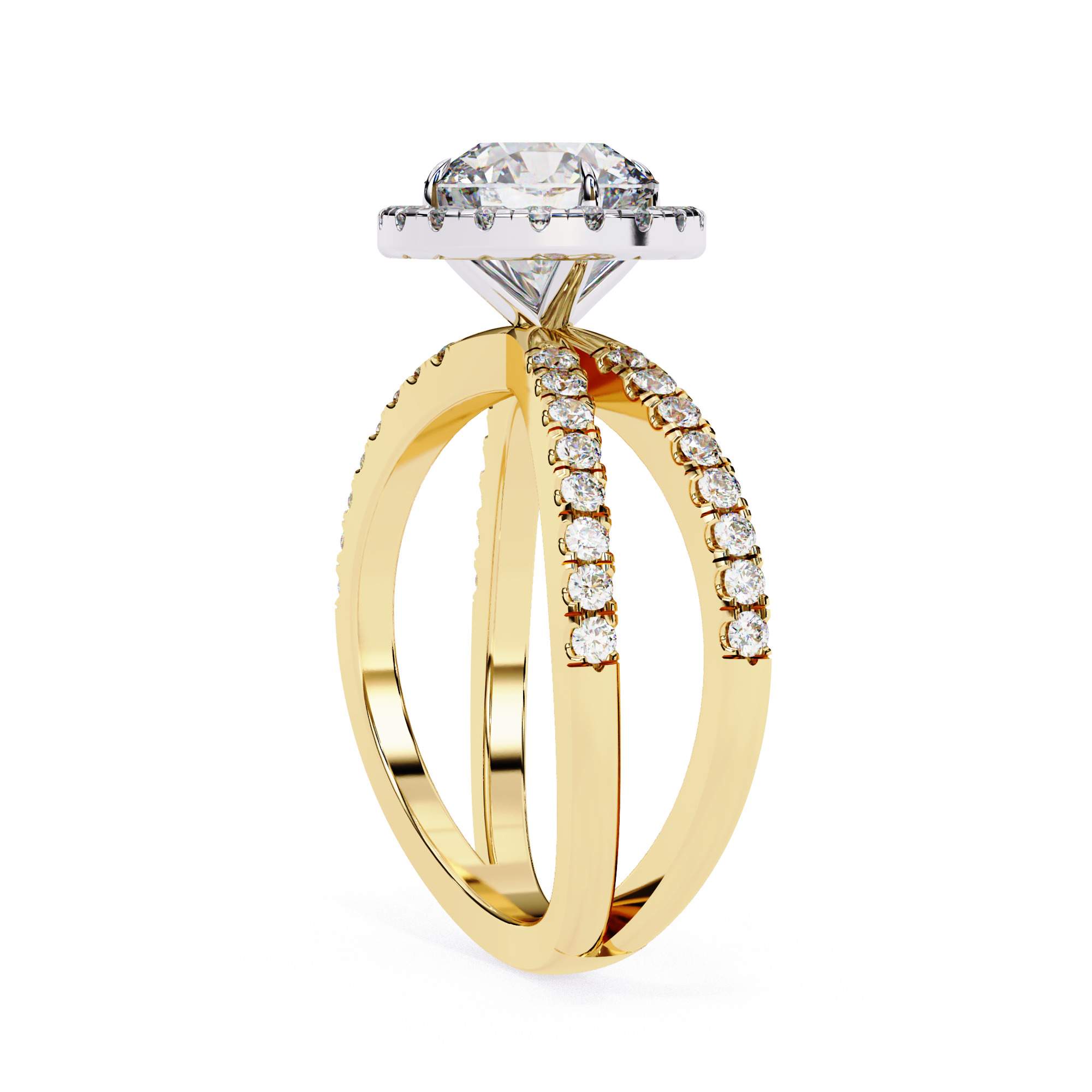 ROUND DIAMOND RING -CAD-097 3D model_7