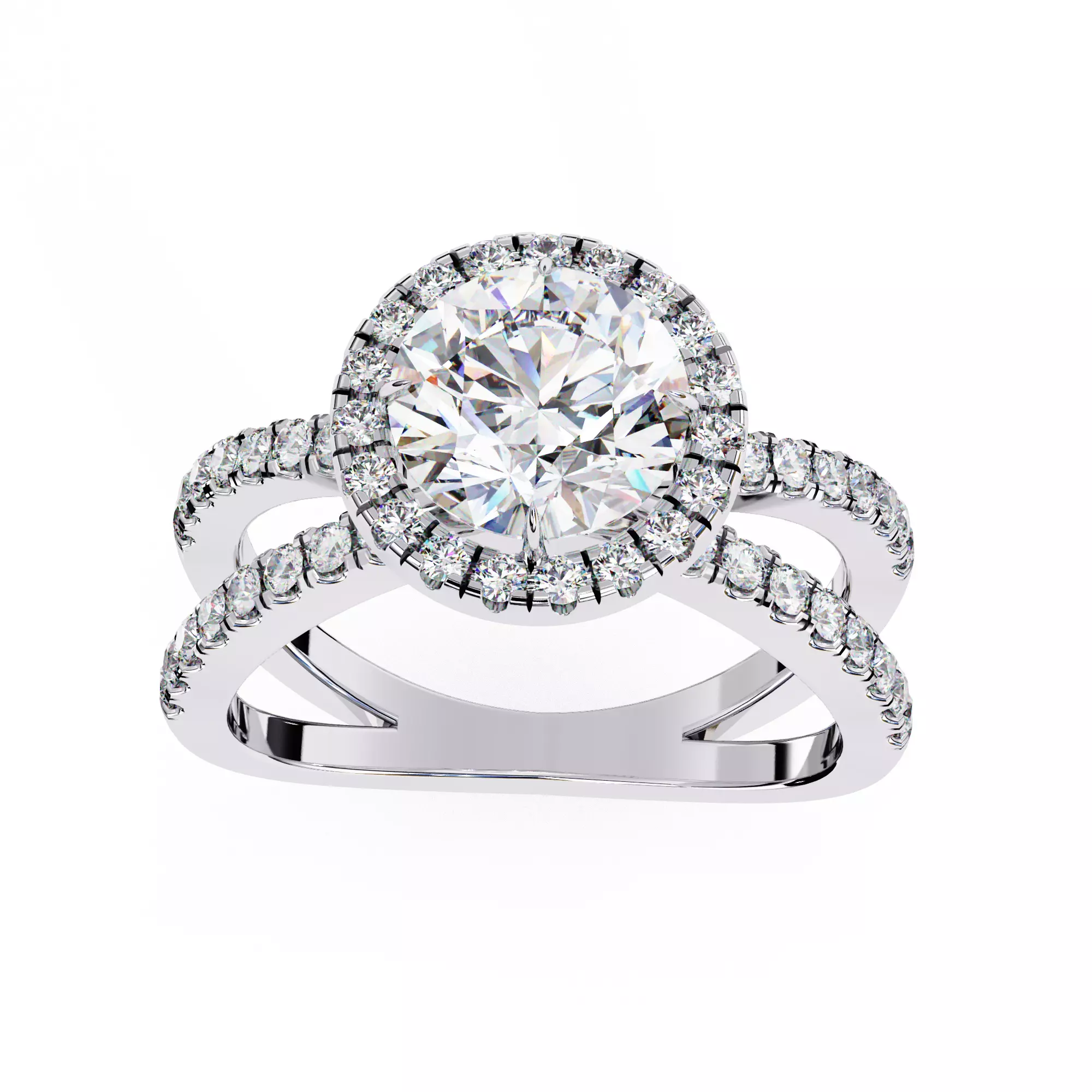 ROUND DIAMOND RING -CAD-097 3D model_0