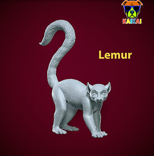 Lemur model - Gibbon statue - 3D print 3D print model