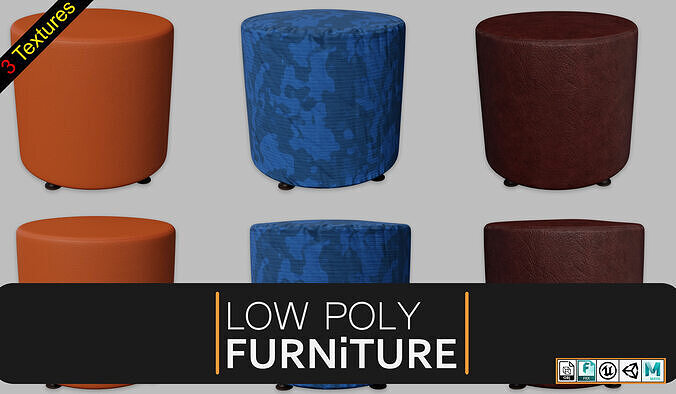 Seating2 Low-poly 3D model