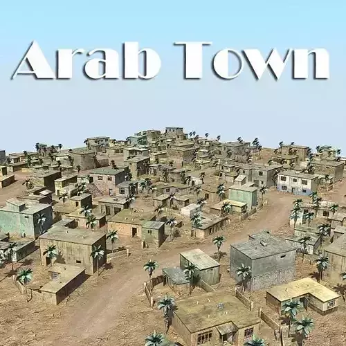 Arab Town Low-poly 3D model