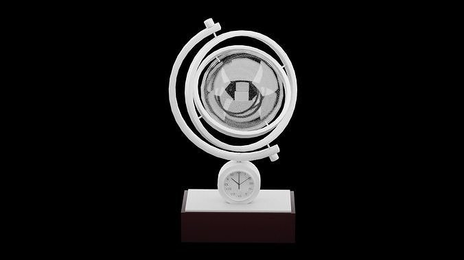 Austin Globe and Gyro Clock Low-poly 3D model
