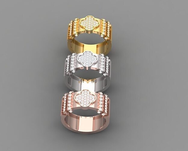 Solitaire Wedding Engagement Women Ring 3D print model 3D print model