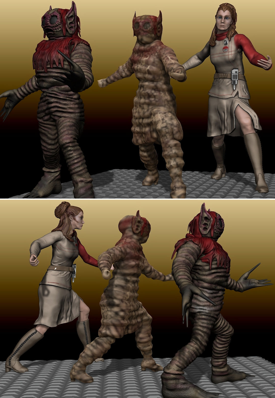 Wee Maya Sculptures -Space 1999 Free 3D print model_9