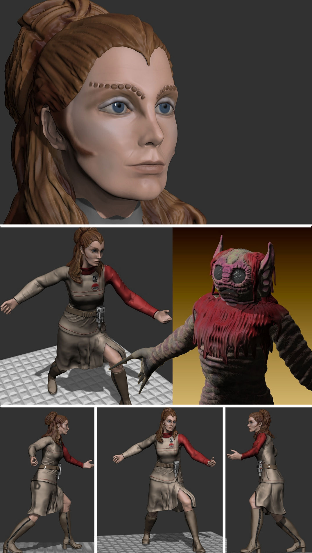 Wee Maya Sculptures -Space 1999 Free 3D print model_10