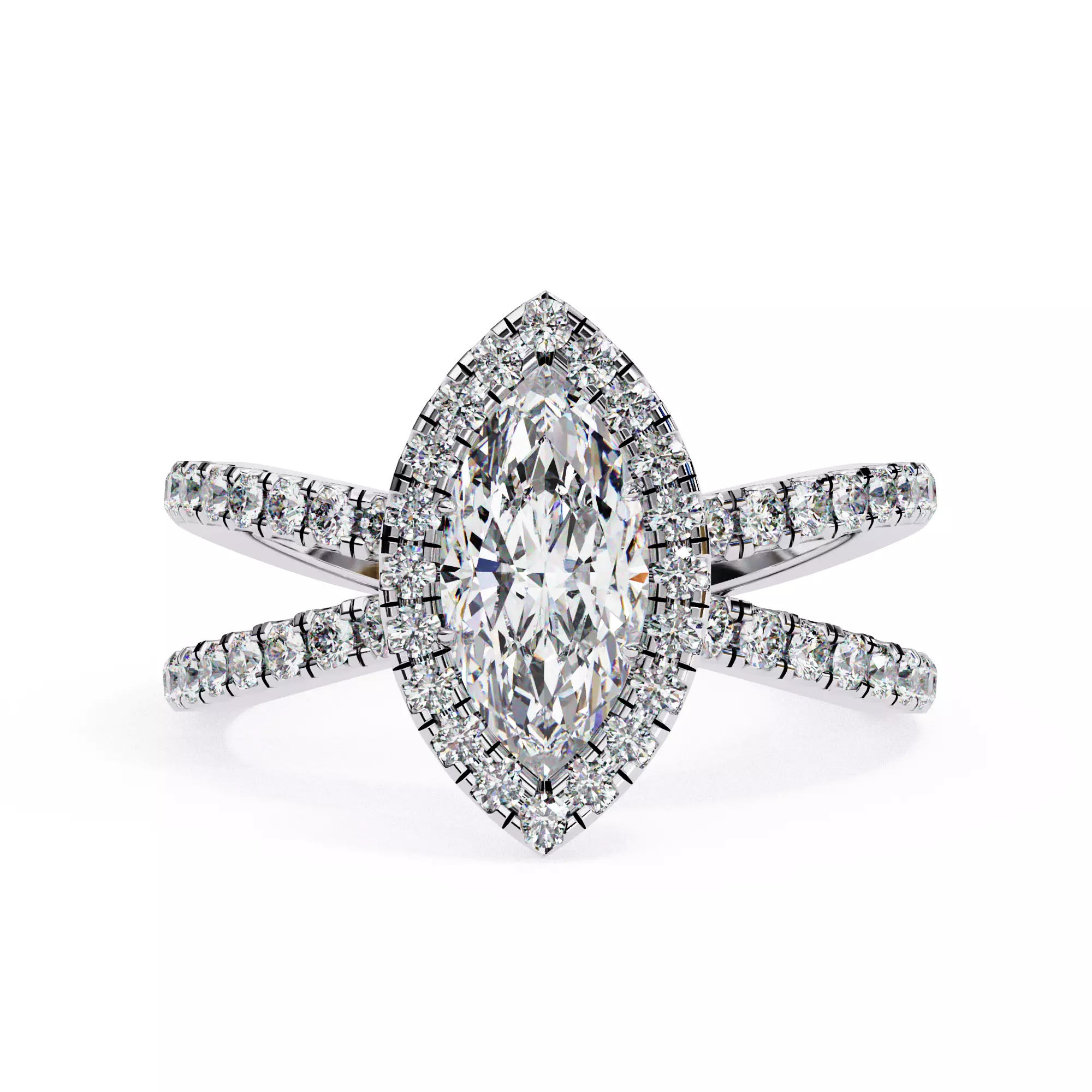 MARQUISE DIAMOND RING -CAD-099 3D model_0