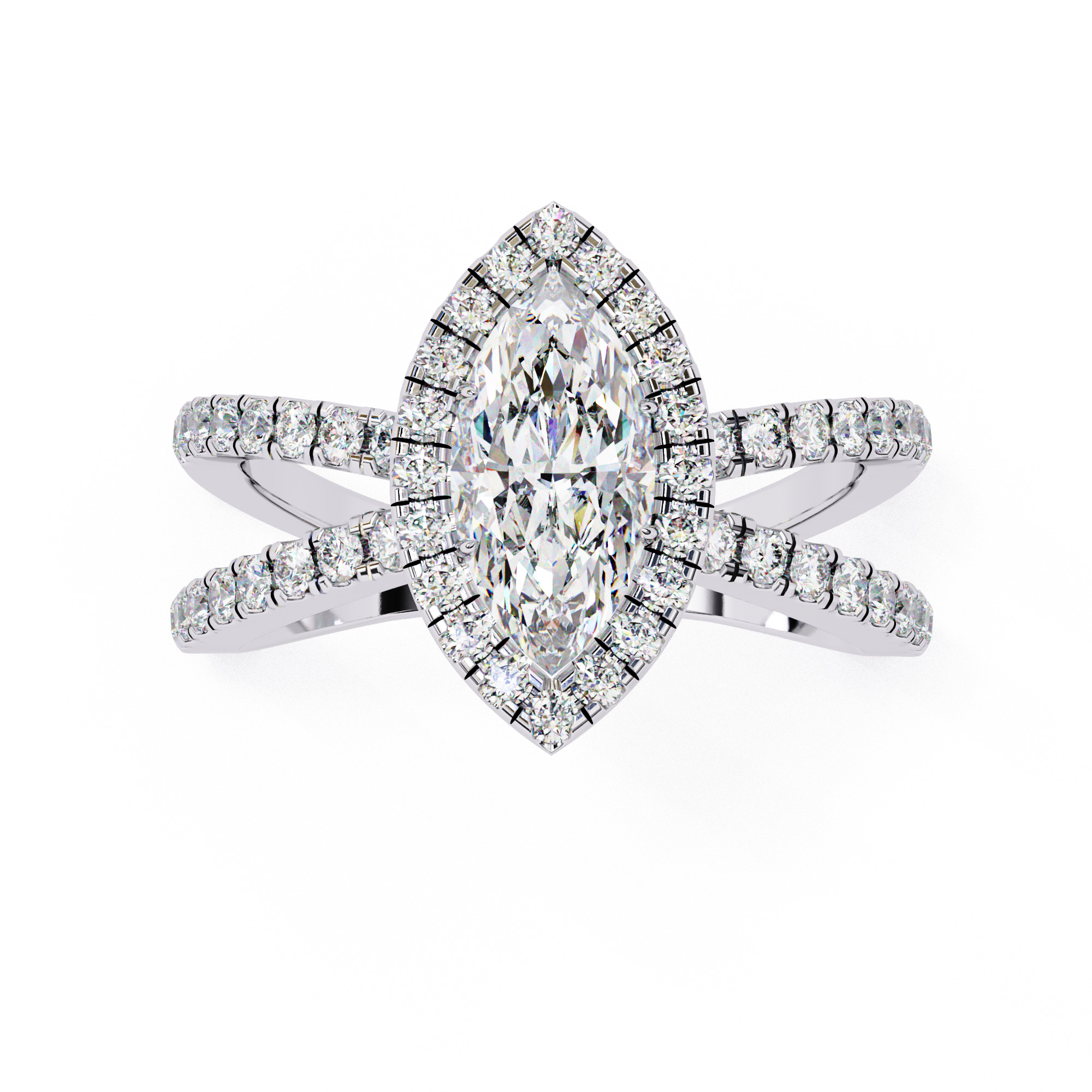 MARQUISE DIAMOND RING -CAD-099 3D model_3