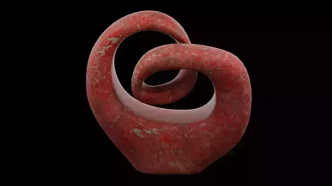 Red Figurine  Low-poly 3D model