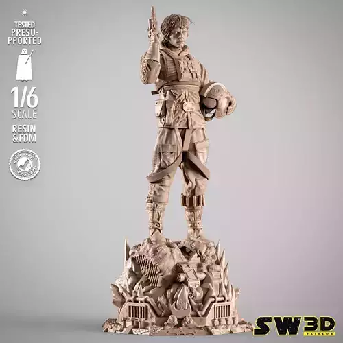 STAR WARS Luke Pilot Sculpture