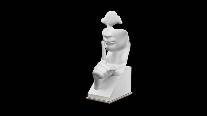 Face Sculpture Low-poly 3D model