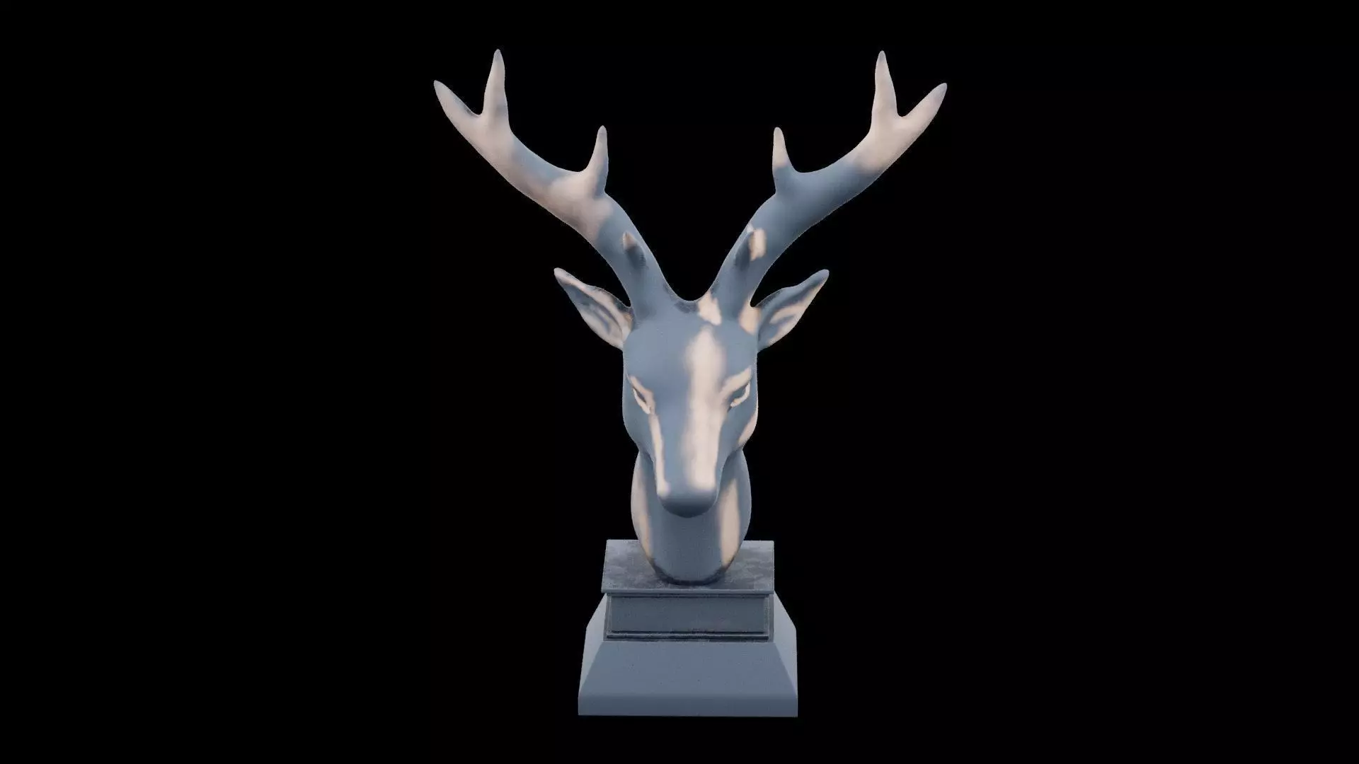 Deer Head Low-poly 3D model_0