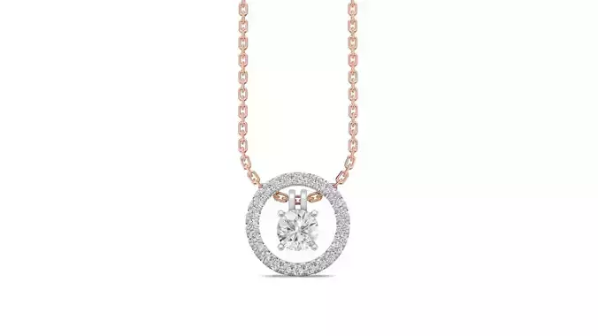 Dangling Pointer Diamond Pendant