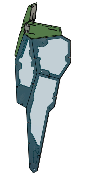 Gundam Dynames SAGA conversion kit for MG Full set 3D print model_41