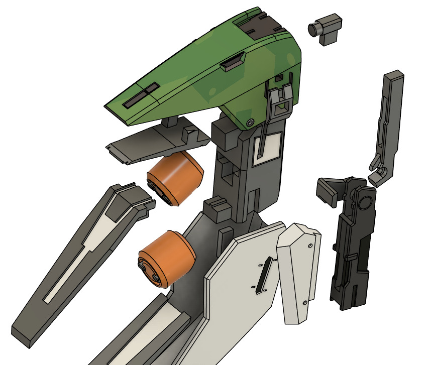 Gundam Dynames SAGA conversion kit for MG Full set 3D print model_28