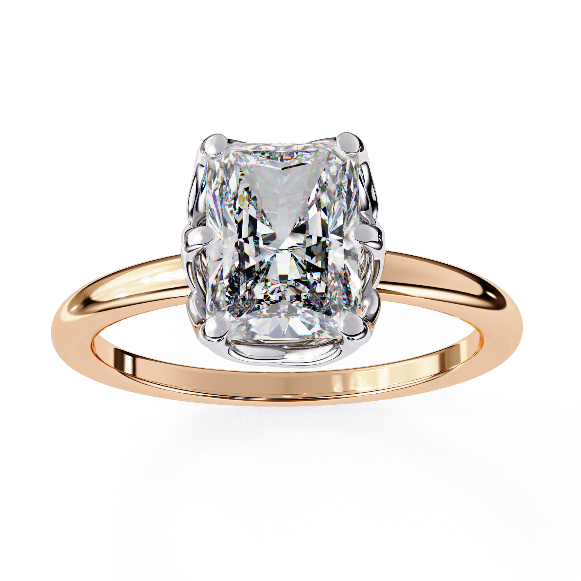 PRINCESS DIAMOND RING -CAD-104 3D model_2