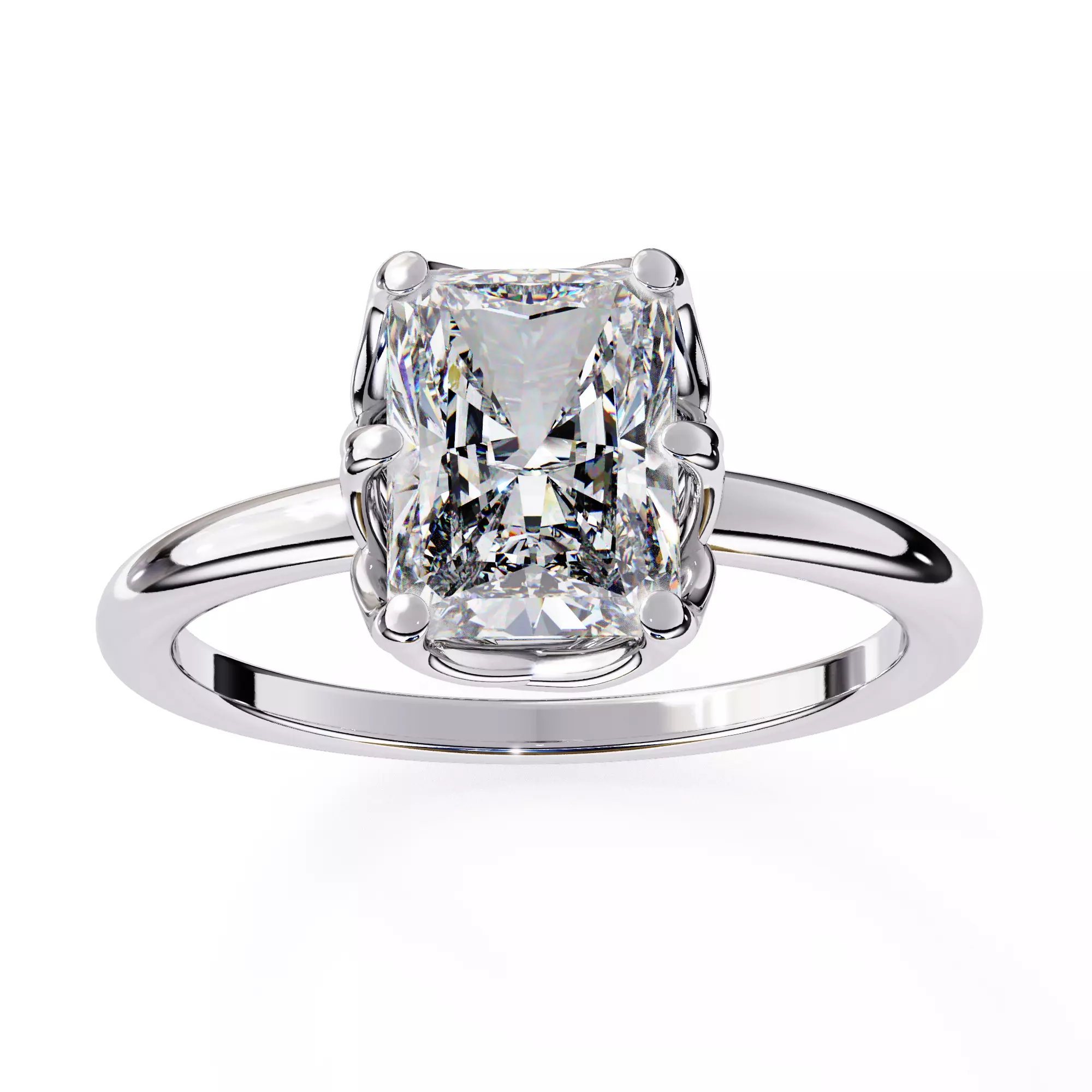 PRINCESS DIAMOND RING -CAD-104 3D model_0