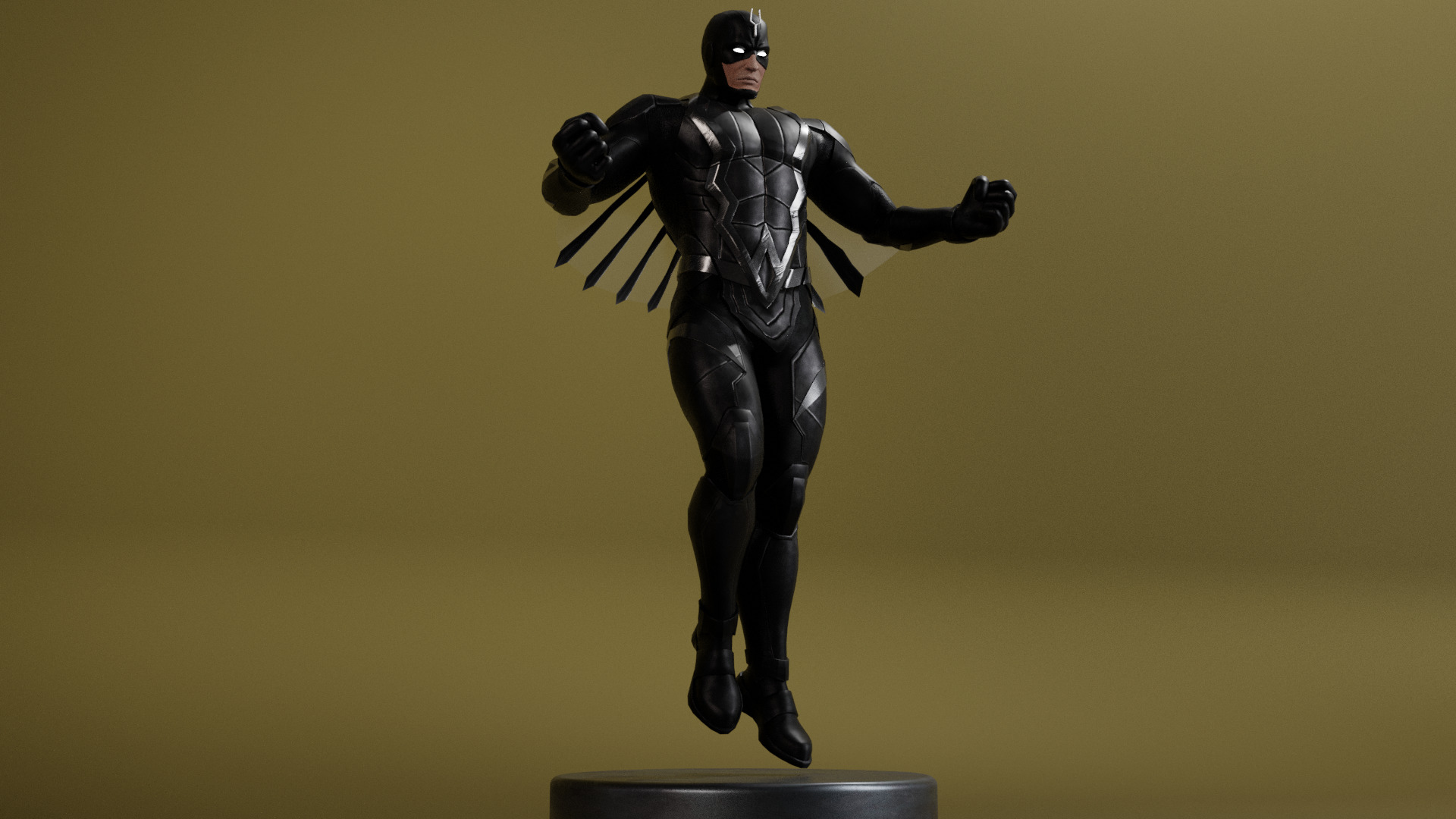 Black Bolt Low-poly 3D model_17