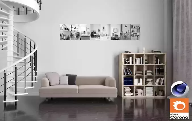 Living Room 13 - Corona - C4D