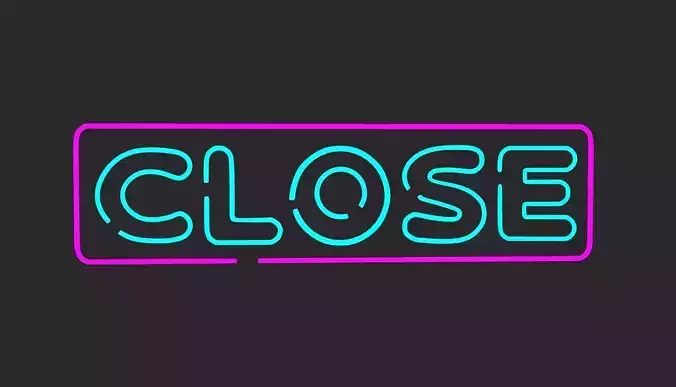 Close Neon Sign