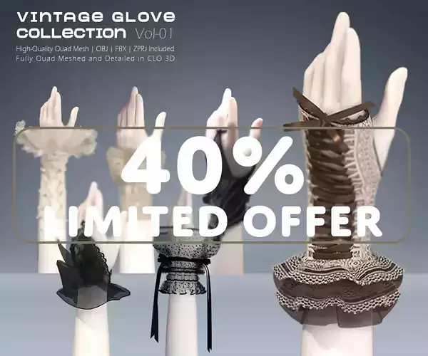 6 Vintage Glove Collection  Vol 01 