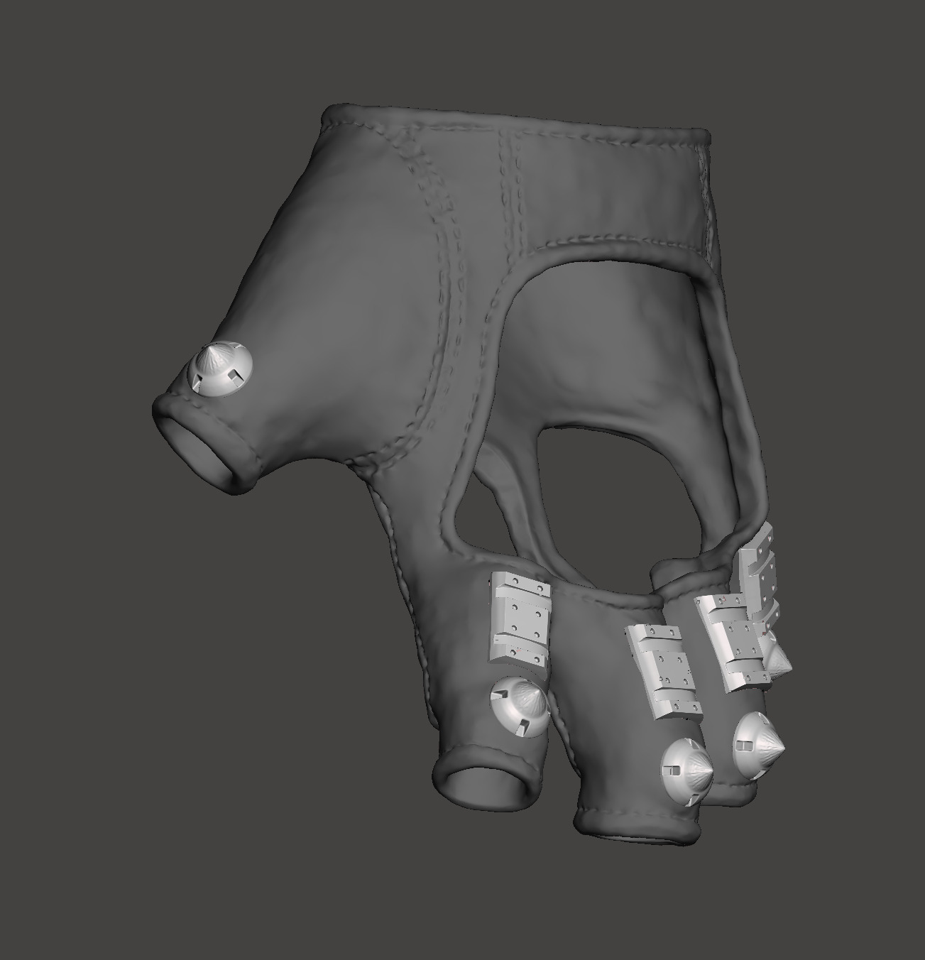 Predator 1987 Jungle Hunter Left Glove Armor Seperate with Glove 3D print model_7