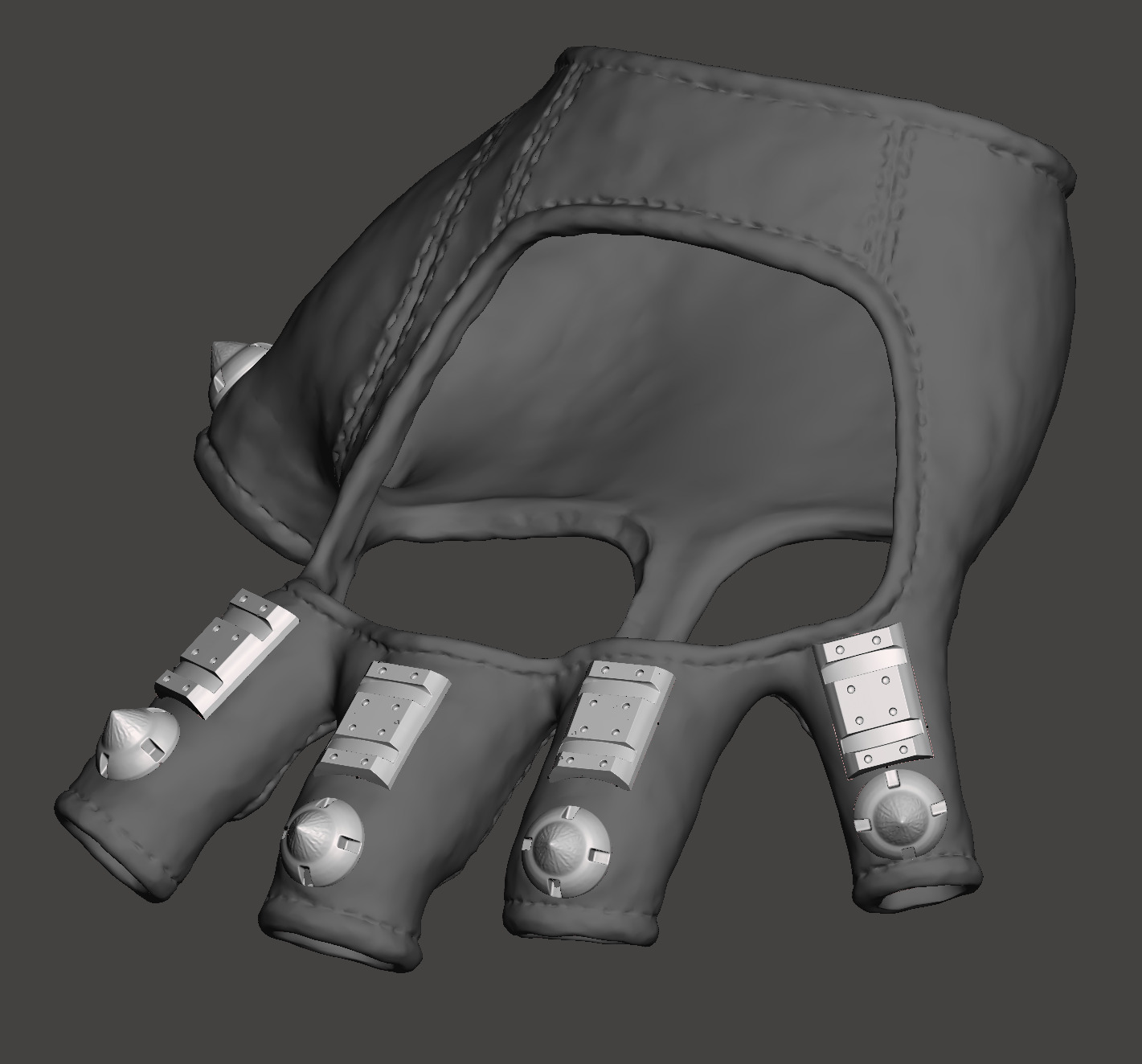 Predator 1987 Jungle Hunter Left Glove Armor Seperate with Glove 3D print model_2