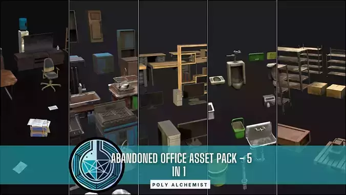 Abandoned Office Pack 5 In 1 Combo -  156 Props