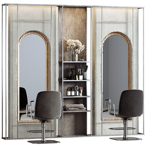 Beauty Salon Barber Shop 03  3D model