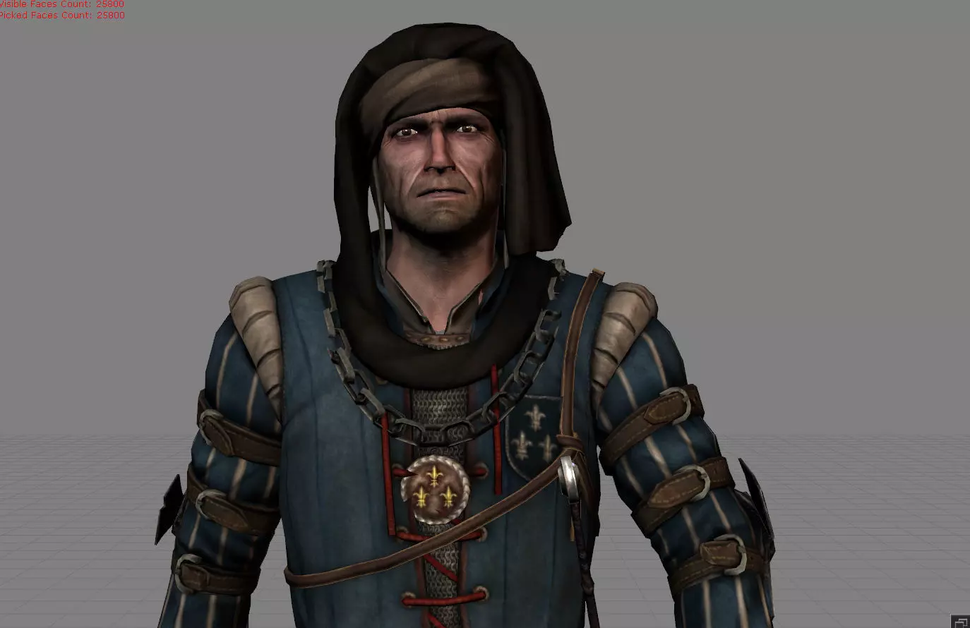 Vernon Roche The Witcher 3D model_0