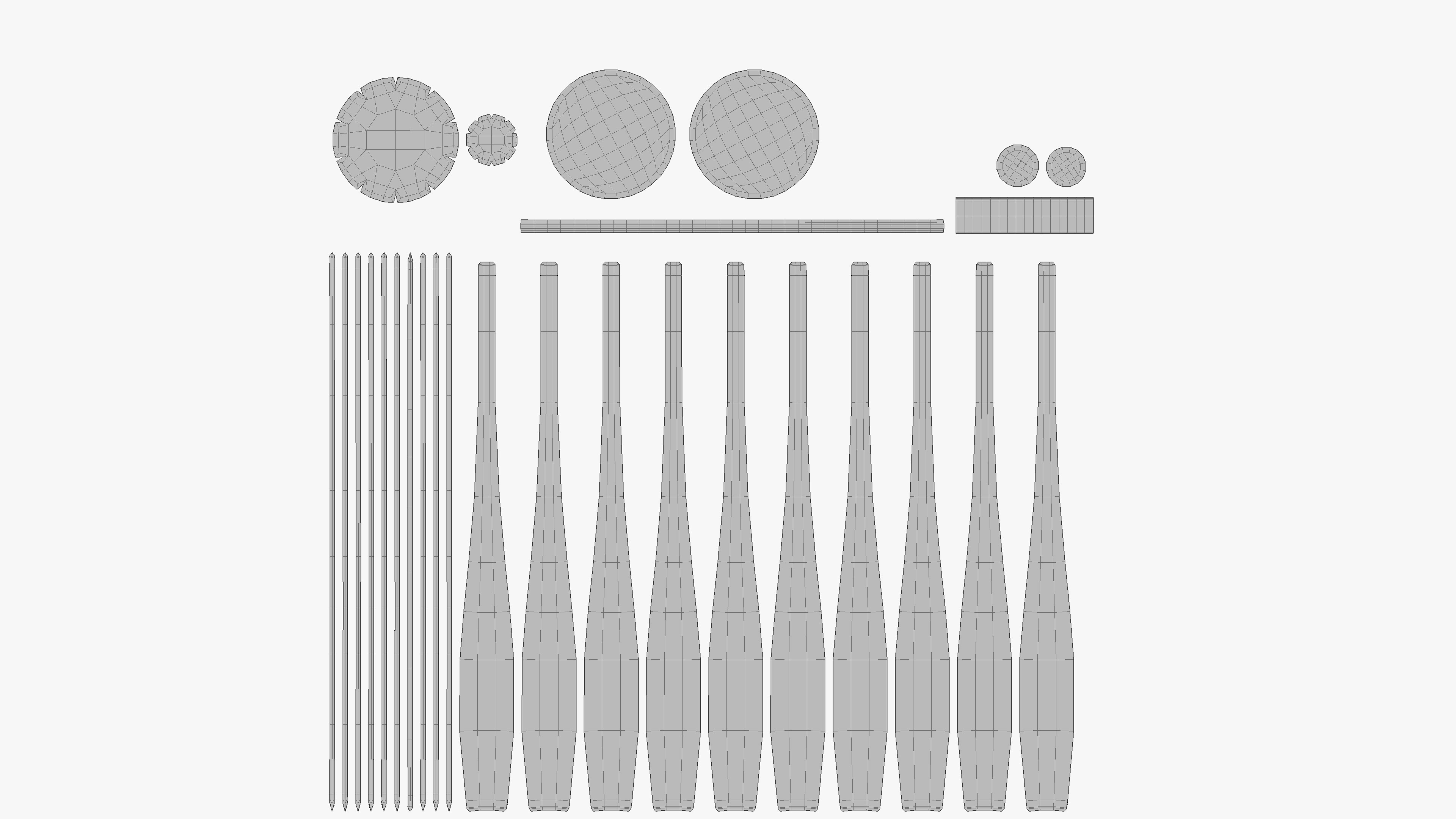 Swan Line Table Lamp Low-poly 3D model_12