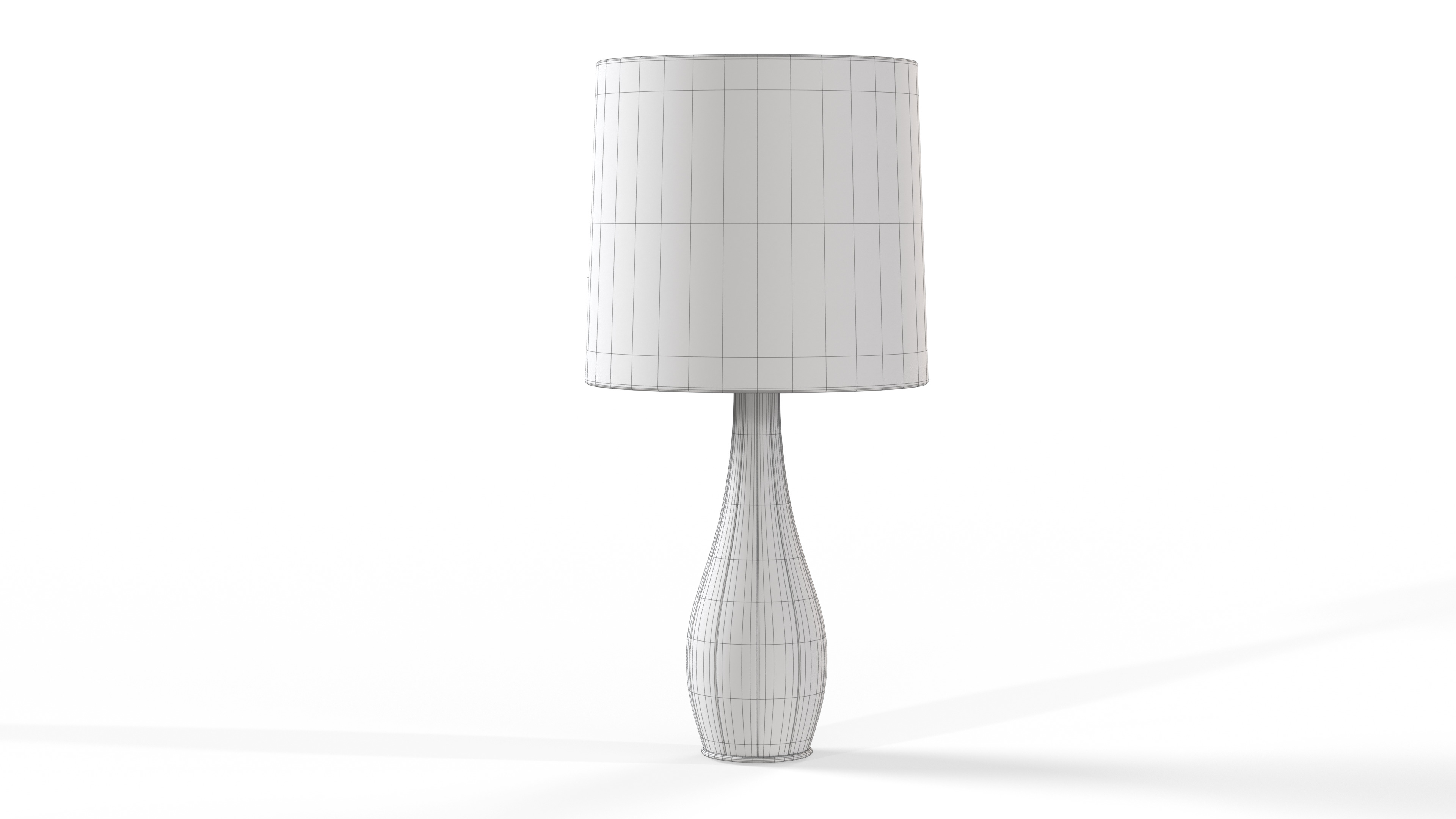 Swan Line Table Lamp Low-poly 3D model_7