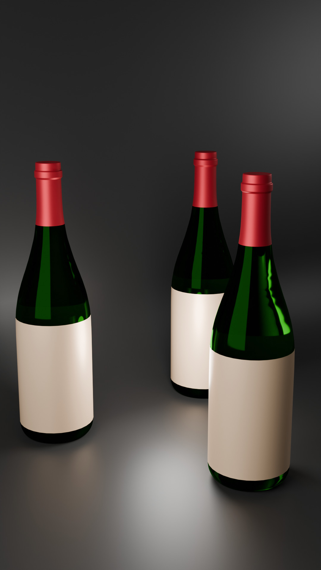 Wines bottles 3D model_2