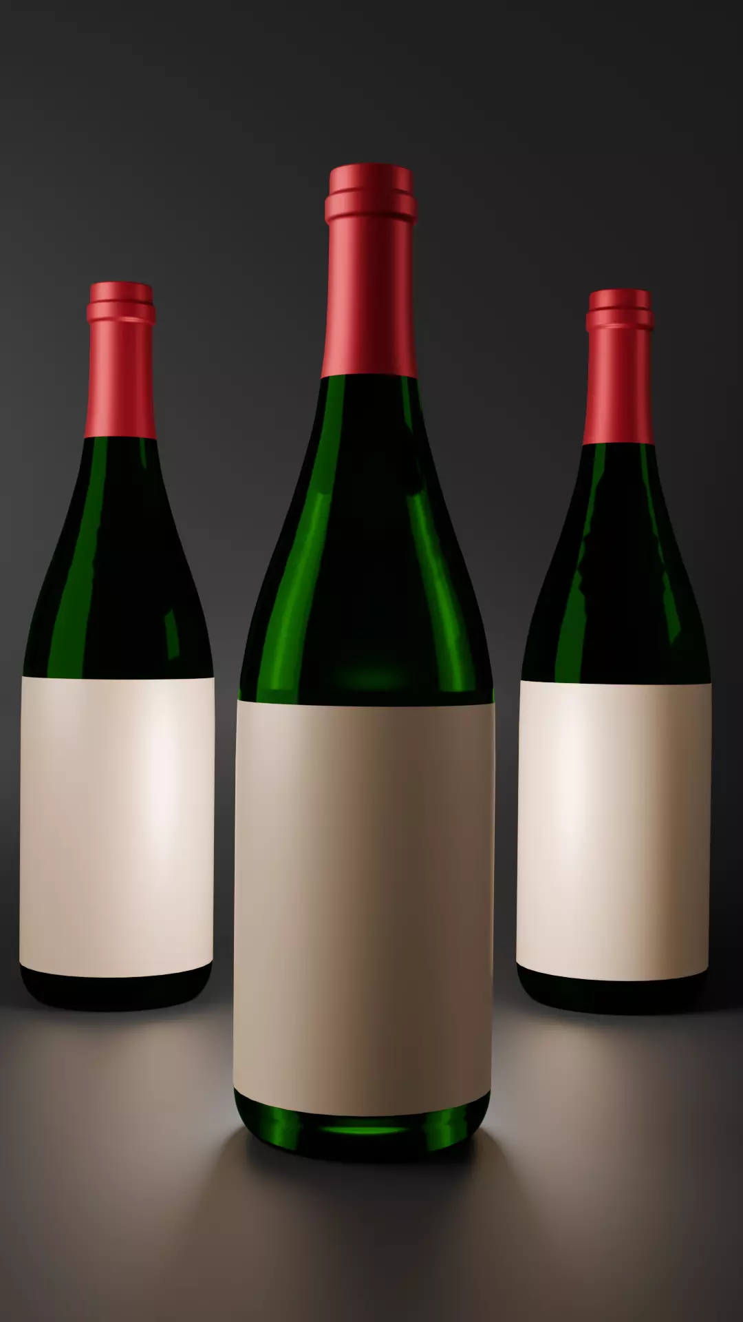 Wines bottles 3D model_0