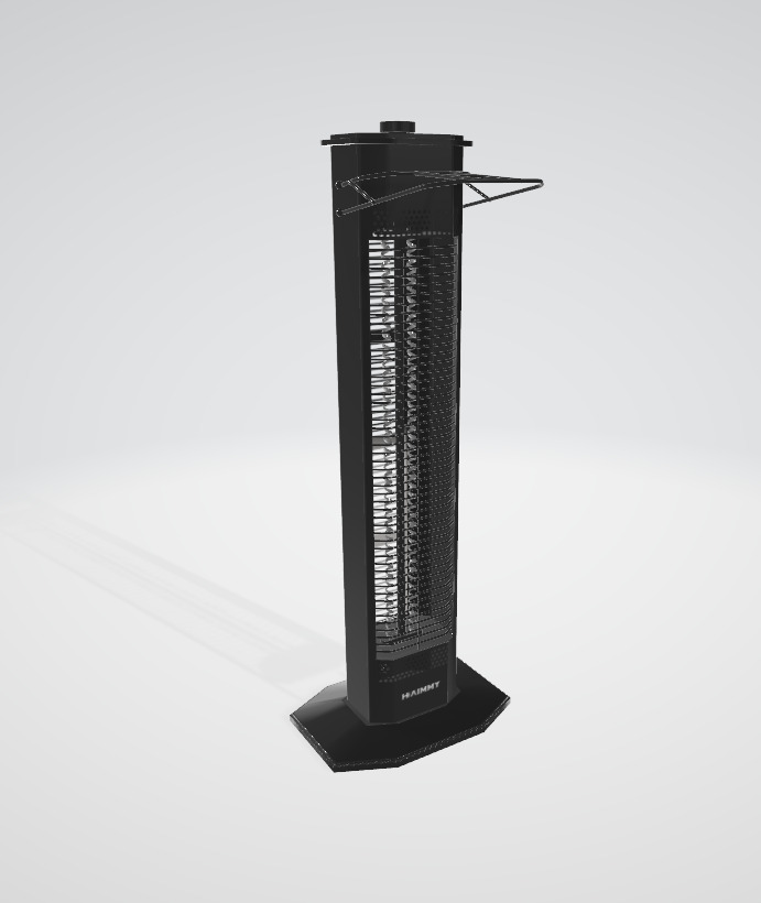 Outdoor Electric Patio Heater Low-poly 3D model_3