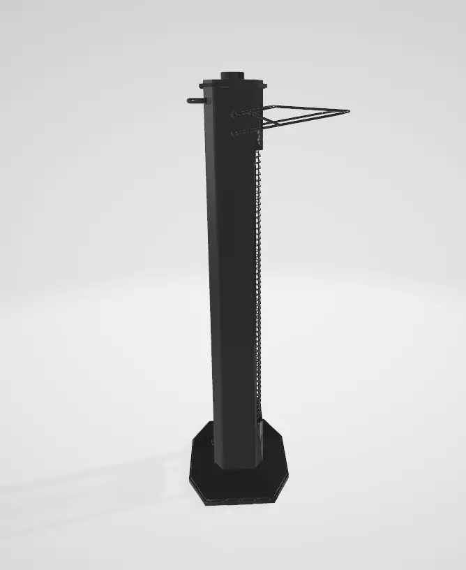 Outdoor Electric Patio Heater Low-poly 3D model_0