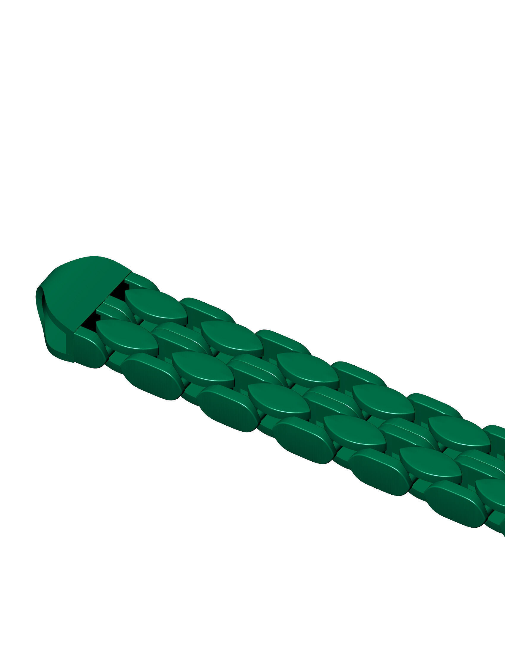 9MM SPIRAL 2 LINE Best Sold Bracelet 3D STL File Ready to Print  3D print model_1