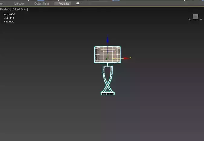 Katniss  Chrome Table Lamp with Shade in Grey