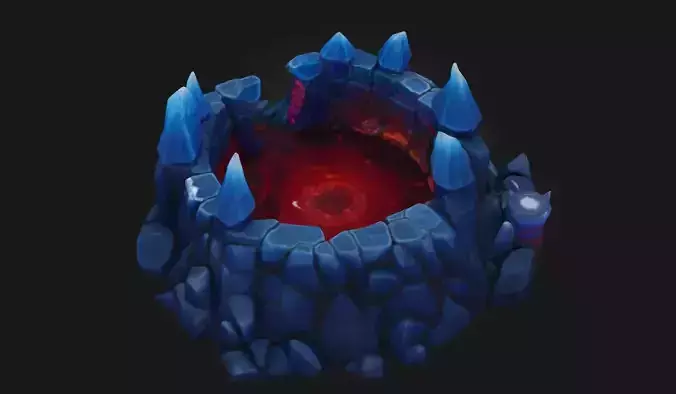 Mystical Energy Pool  Luminous Heart of Arcane Power Free 3D model