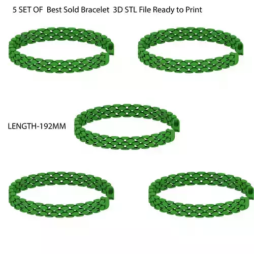 5 SET OF SPIRAL Best Sold Bracelet 3D STL File Ready to Print