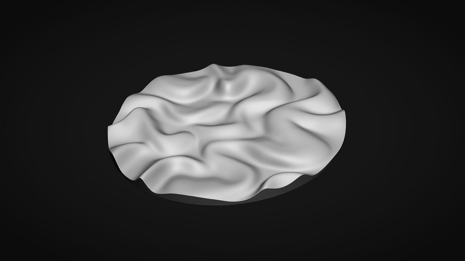 Drapery Circle Wall Art Panel 3D print model_4