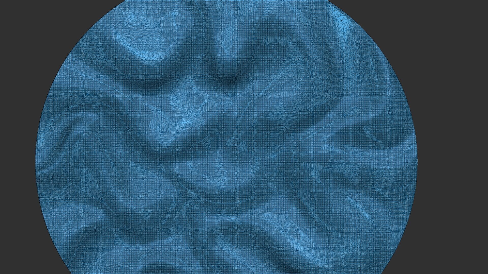 Drapery Circle Wall Art Panel 3D print model_3