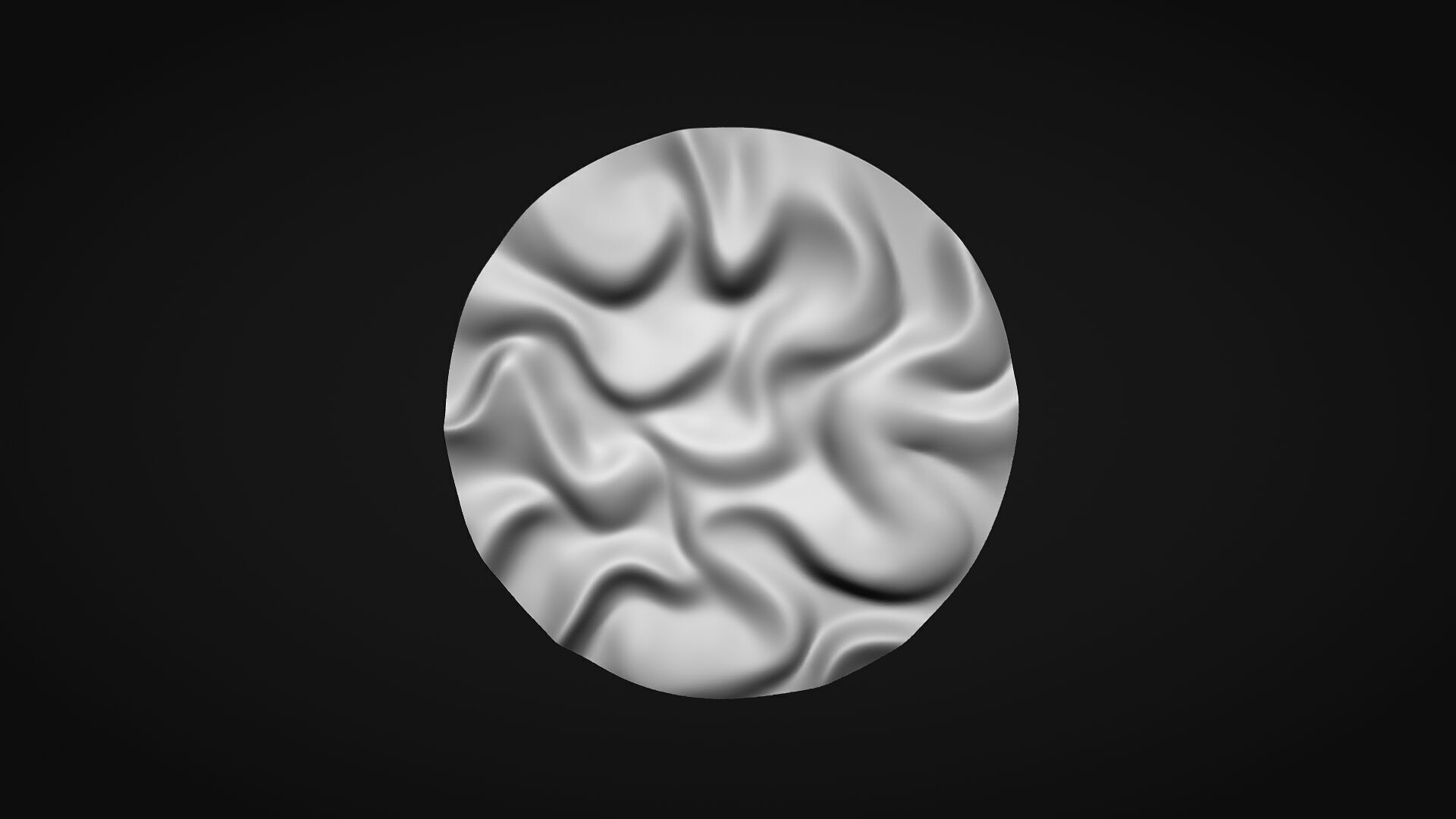 Drapery Circle Wall Art Panel 3D print model_1