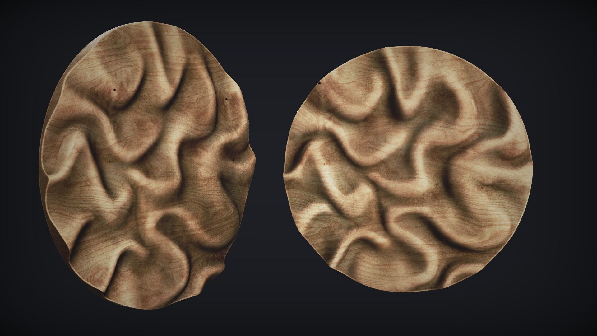 Drapery Circle Wall Art Panel 3D print model_2